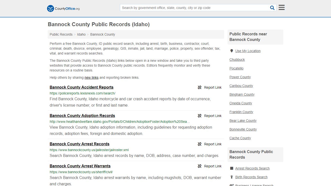 Bannock County Public Records (Idaho) - County Office